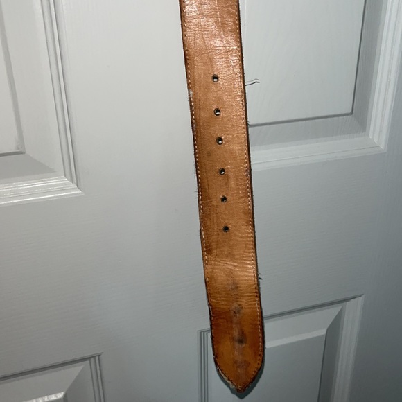 Perlman-Rocque Lemont IL Silver Trucking Buckle On A Made In Mexico Rooster Belt - Picture 7 of 9